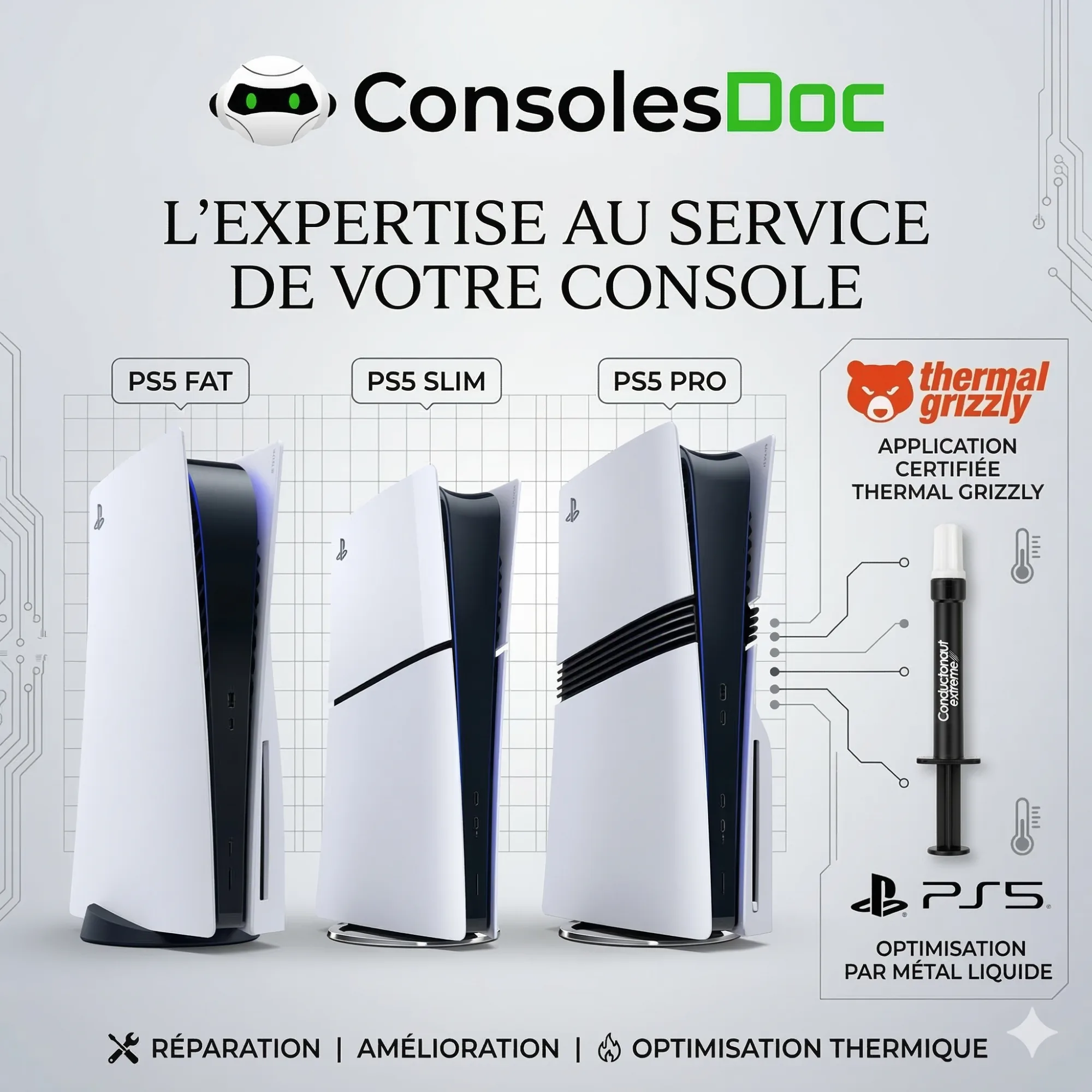 PlayStation 5, Nettoyage et changement Metal Liquid