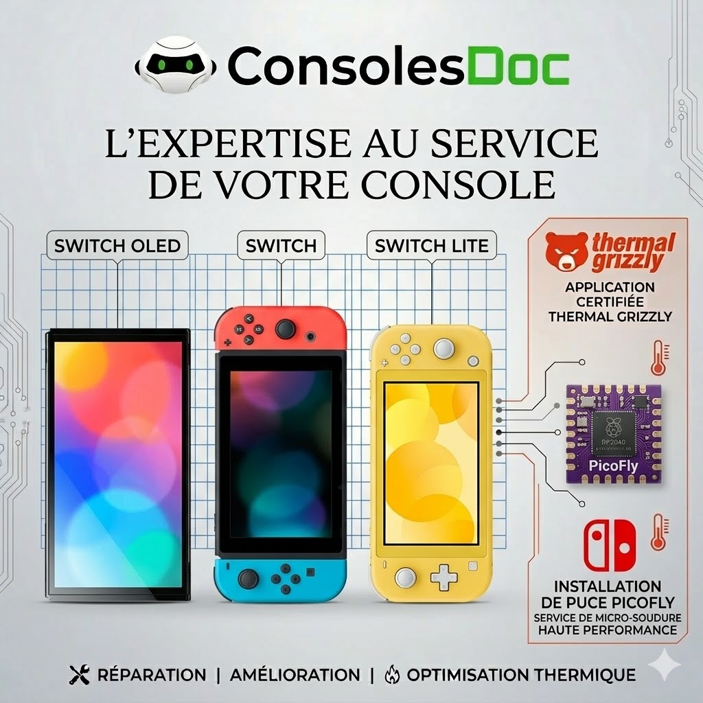 Installation Puce PicoFly, Nintendo Switch, Support Joycon