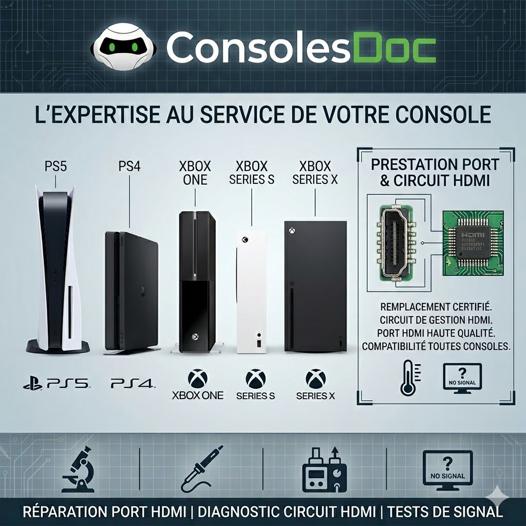 Changement de Circuit et Fiche HDMI (PS4/PS4 Pro, PS5/PS5 Pro, Xbox Series S/X)